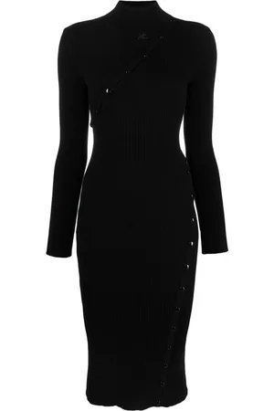 Courrèges Robe en maille nervurée