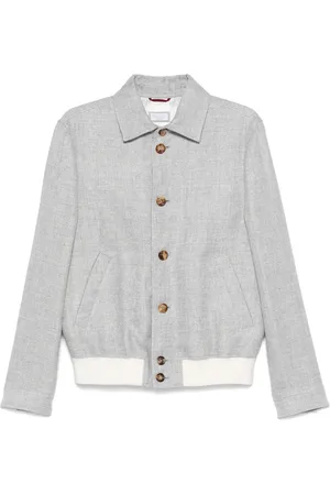 Brunello Cucinelli Veste bomber à design chiné