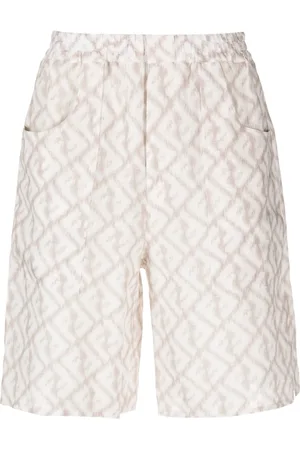 Fendi Short en lin à imprimé abstrait