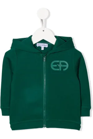 Emporio Armani Hoodie zippé à logo imprimé