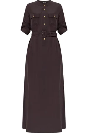 Tom Ford Robe rayée à taille ceinturée