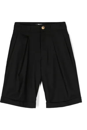 Balmain Short plissé en laine