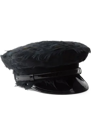 Prada Casquette gavroche à détails de plumes