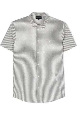 Emporio Armani Chemise rayée à logo brodé