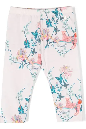 Roberto Cavalli Legging en coton à imprimé graphique