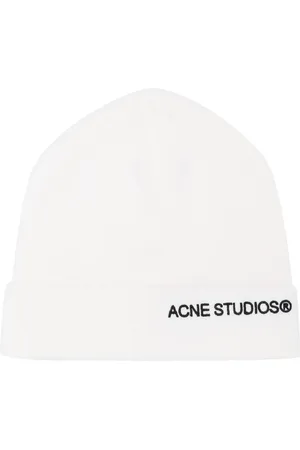 Acne Studios Bonnet nervuré à logo brodé