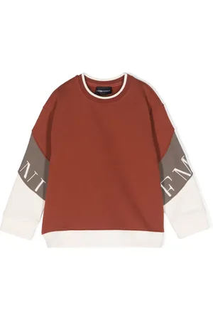 Emporio Armani Sweat colour block à logo brodé