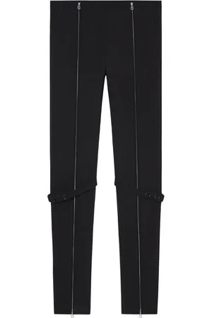 Courrèges Pantalon en laine mélangée à fermeture zippée