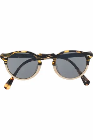 Oliver Peoples Lunettes de soleil pliables à effet écaille de tortue
