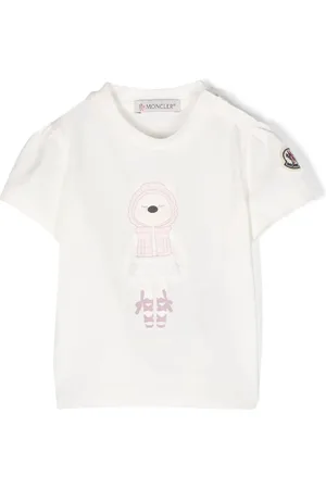 Moncler T-shirt en coton à imprimé graphique