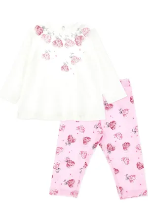 MONNALISA Ensemble haut-pantalon à fleurs