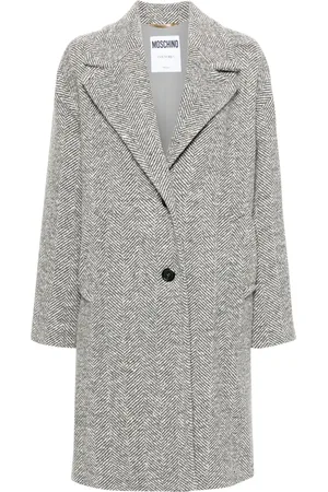 Moschino Manteau à motif de chevrons