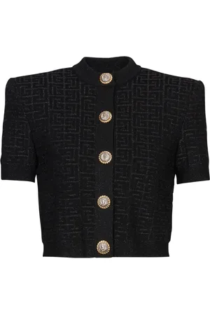 Balmain Cardigan PB Labyrinth à coupe crop