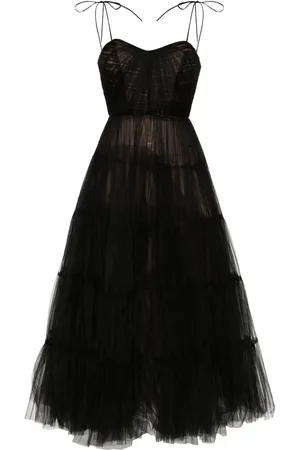 Ana Radu Robe en tulle à coupe longue