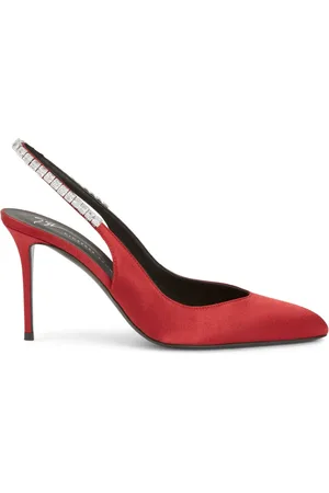 Giuseppe Zanotti Escarpins en satin à ornements en cristal