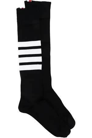 Thom Browne Chaussettes à détails 4 bandes signature