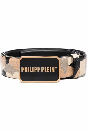 Philipp Plein Ceinture à plaque logo