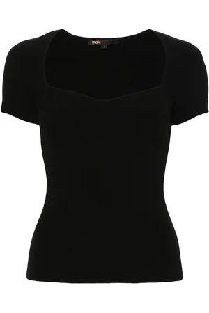 Maje T-shirt à encolure Queen Anne
