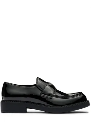 Prada Mocassins en cuir à fini verni