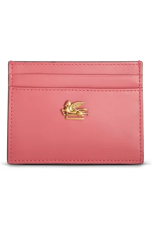 Etro Porte-cartes en cuir à plaque logo