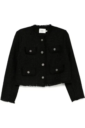 B+AB Veste en tweed à encolure ronde