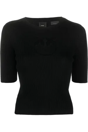 Pinko Haut en maille nervurée à logo