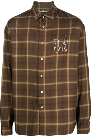 Palm Angels Chemise monogrammée à carreaux