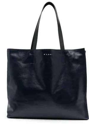 Marni Sac cabas en cuir à logo imprimé
