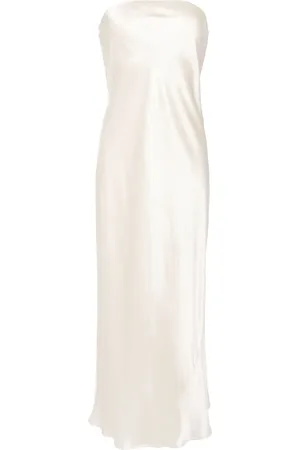 Reformation Robe en soie Joana à coupe mi-longue