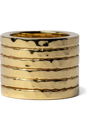 PARTS OF FOUR Bague Plane à design martelé