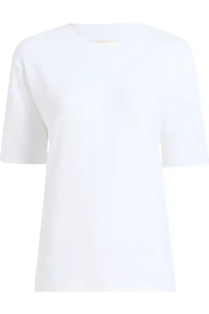 Khaite T-shirt en coton à logo appliqué