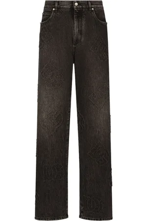 Dolce & Gabbana Jean droit à logo brodé