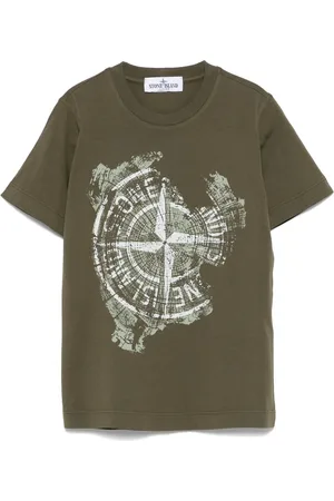 Stone Island T-shirt à motif Compass