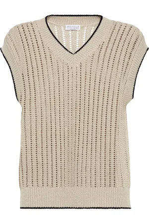 Brunello Cucinelli Débardeur à ornements métalliques