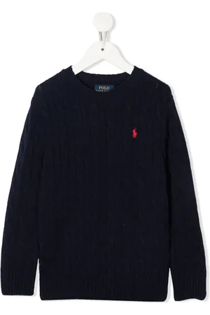 Ralph Lauren Pull en maille torsadée à logo brodé