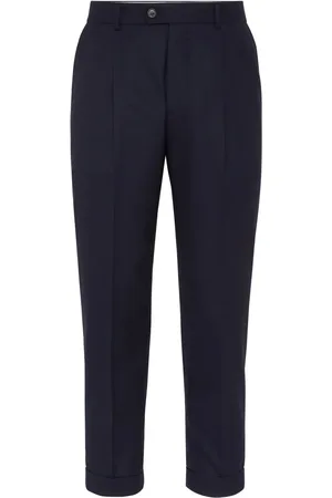 Brunello Cucinelli Pantalon de costume à taille mi-haute