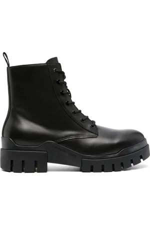 Calvin Klein Bottines en cuir à empiècements contrastants 60 mm
