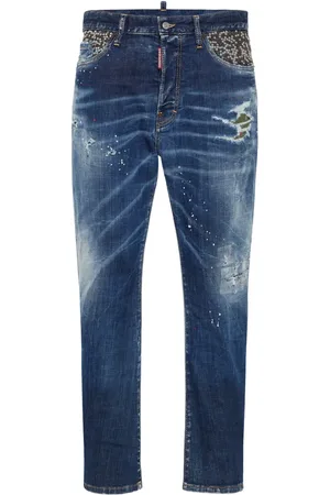 Dsquared2 Jean à effet usé droit