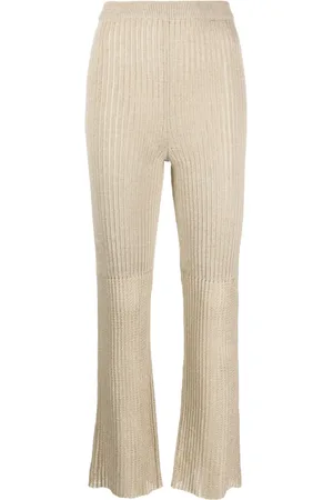Nanushka Pantalon en maille nervurée à taille haute
