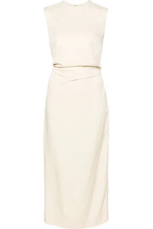 Totême Robe sans manches mi-longue à taille nouée
