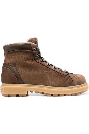 santoni Bottines en cuir à lacets