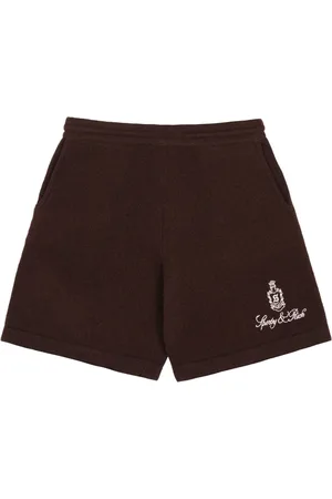 Sporty & Rich Short Portofino en cachemire à logo brodé