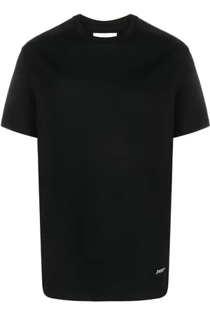 Jil Sander T-shirt en maille à plaque logo