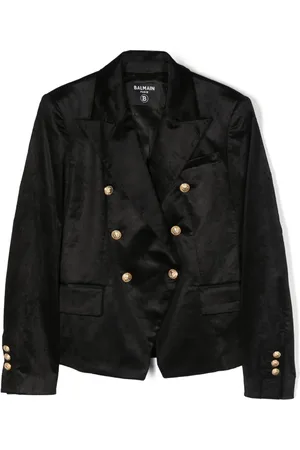 Balmain Blazer en velours côtelé à boutonnière croisée