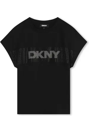DKNY T-shirt en coton à ornements en cristal