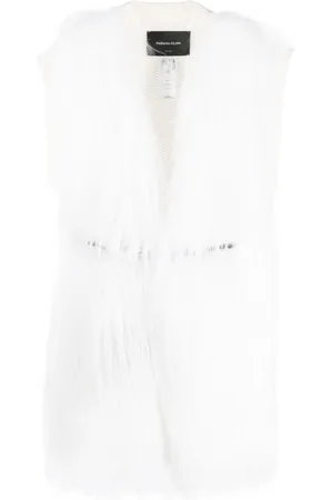 Fabiana Filippi Cardigan en fourrure artificielle à coupe mi-longue