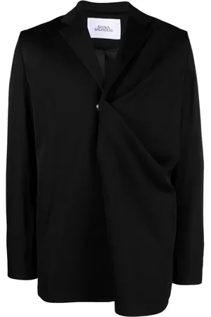 Bianca Saunders Blazer froncé à simple boutonnage