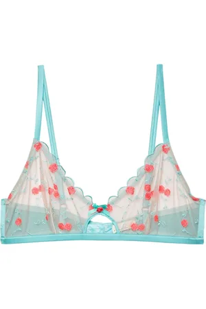 FLEUR DU MAL Brassière Rose and Vine à broderies