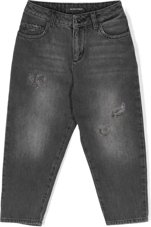 Emporio Armani Jean baggy à effet délavé