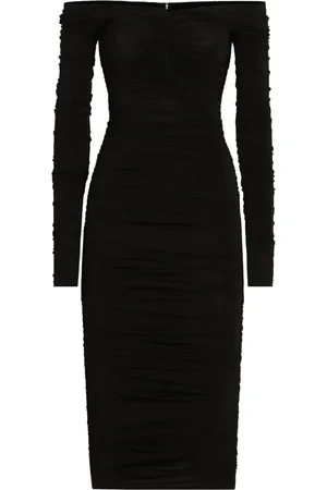 Dolce & Gabbana Robe mi-longue à design froncé